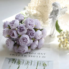 Silk Peony and Rose Bouquet – Artificial Floral Arrangement for Home Wedding