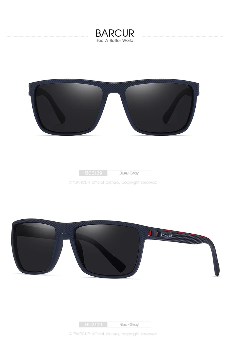 Polarized TR90 Sports Sunglasses – Lightweight UV Protection for Outdoor Men Women