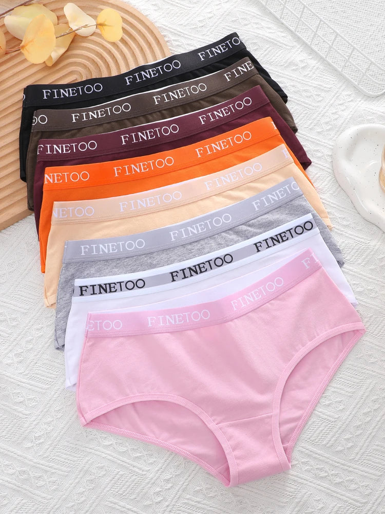 Cotton Letter Belt Briefs – Low Waist Breathable Lingerie for Women