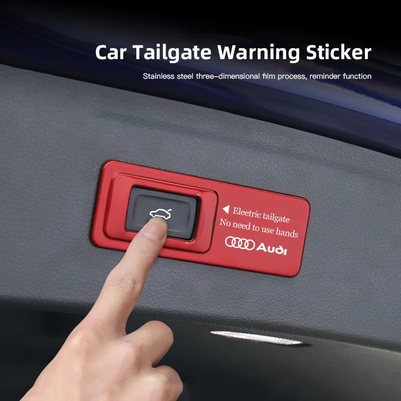 Tailgate Warning Sticker – Reflective Decal for Audi S-Line Trunk Access