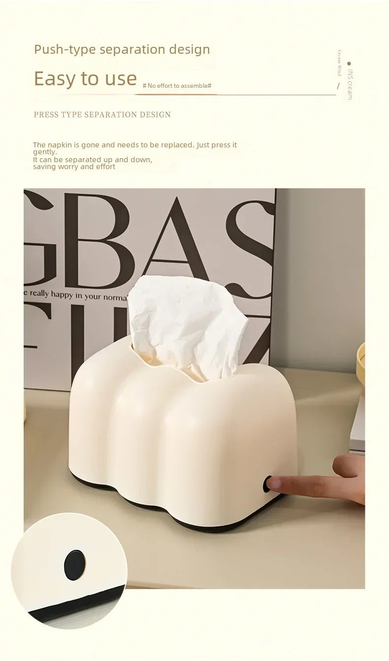 Cloud Tissue Box Holder – Wall Mounted Decorative Ornament for Home and Car