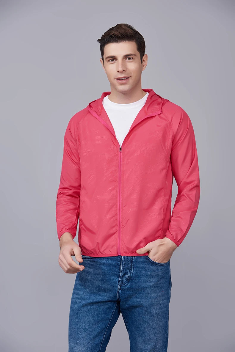 Waterproof Hiking Jacket – Unisex Quick Dry Windbreaker for Outdoor Trekking