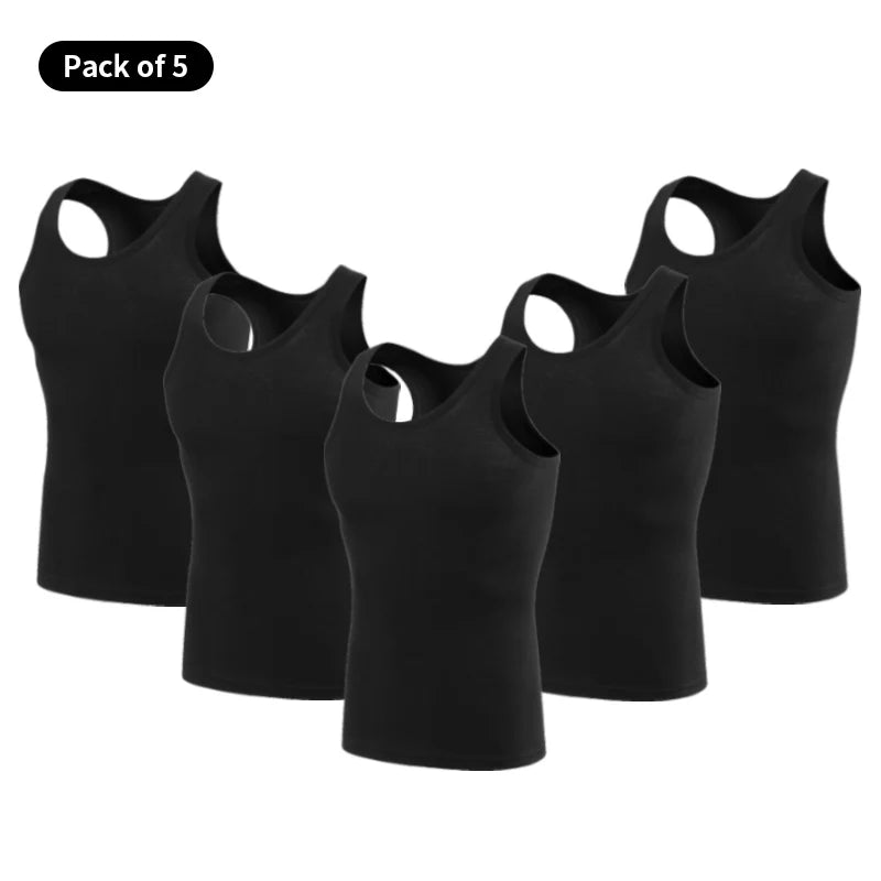 Cotton Sleeveless Vests – Multi-size Solid Sports Tanks for Men and Teenagers