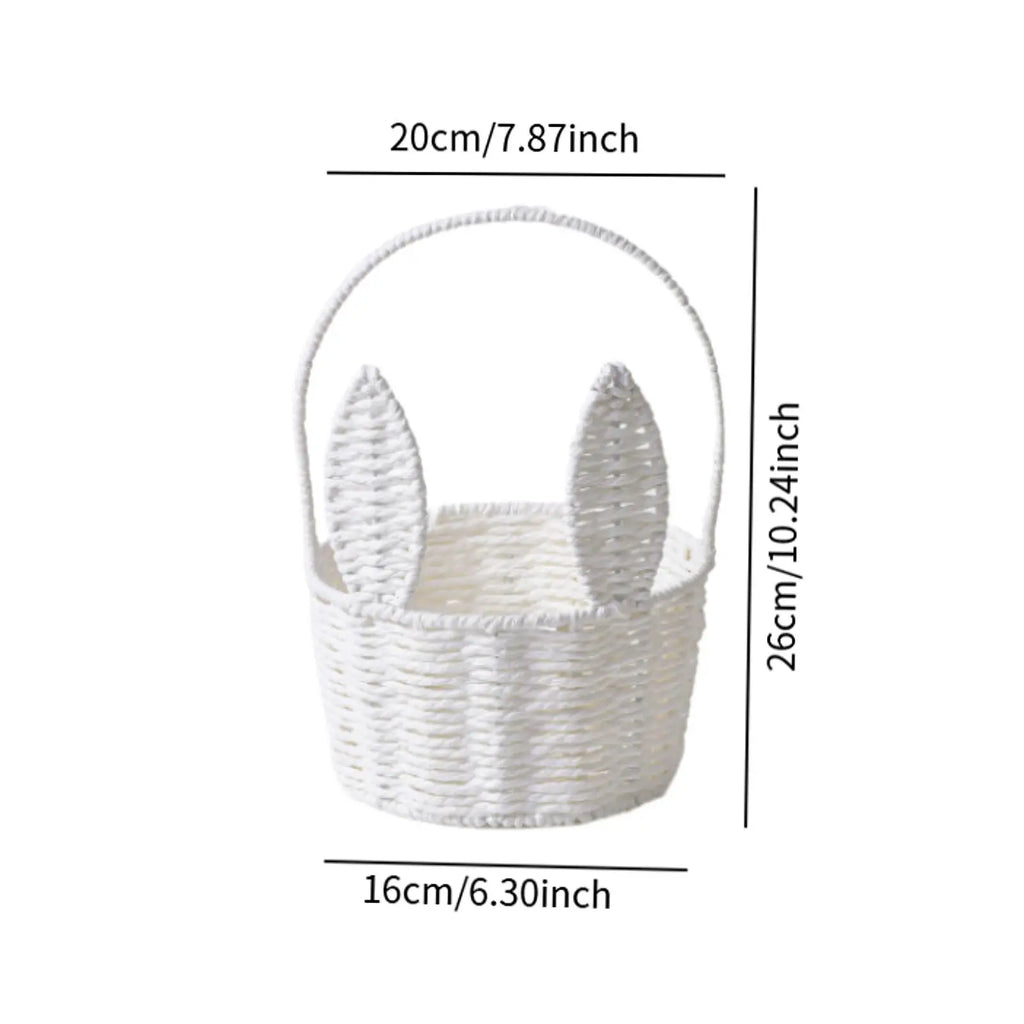 Miniature Easter Bunny Basket – Reusable Decorative Storage for Holiday Decor