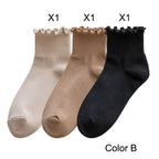 Ruffled Ankle Socks – Breathable Japanese Style Kawaii Hosiery for Women