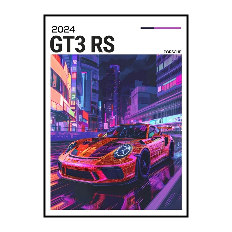 911 GT3 RS Canvas Print – Supercar Wall Art for Car Enthusiast Decor