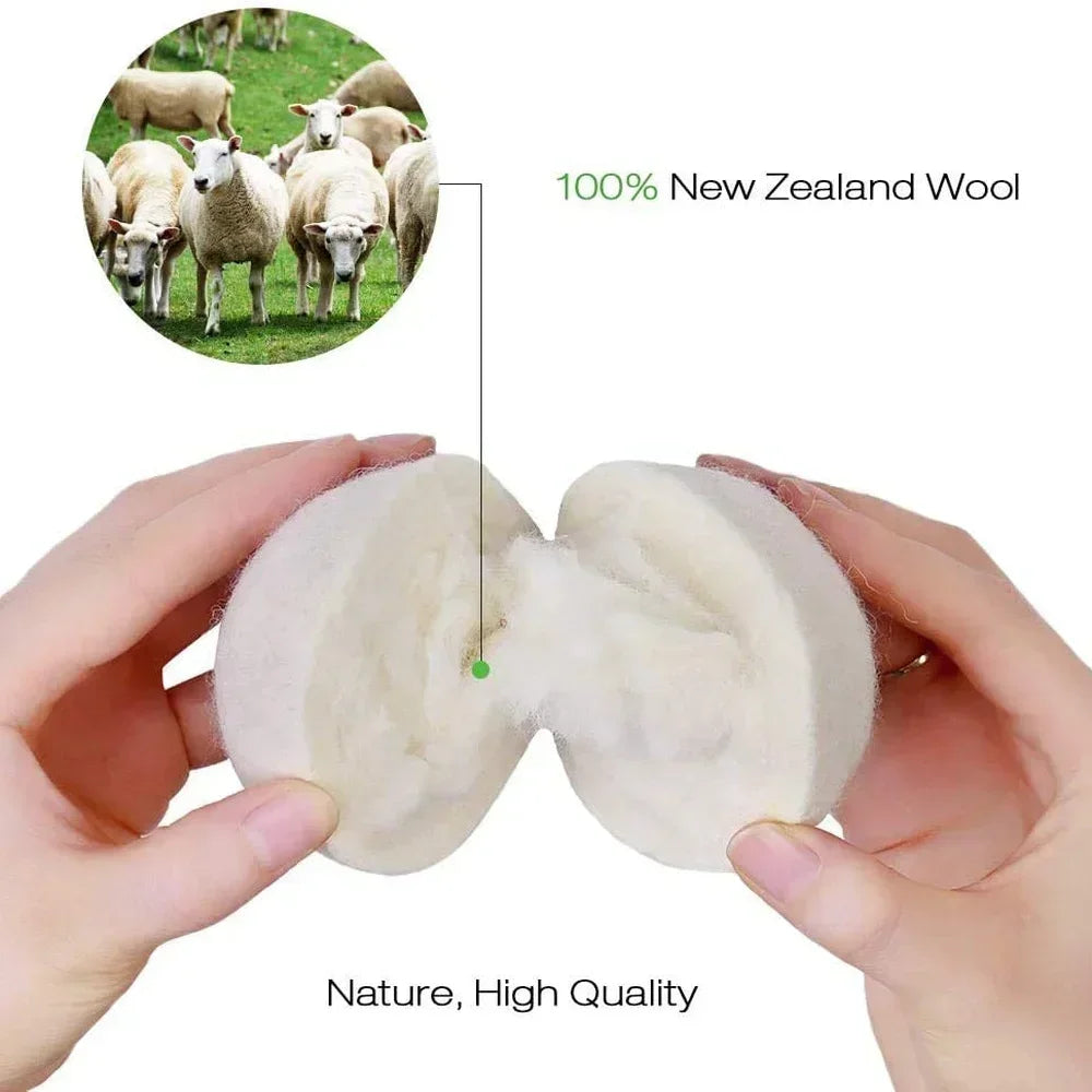 Wool Dryer Balls – 7cm Natural Fabric Softener for Laundry Washing