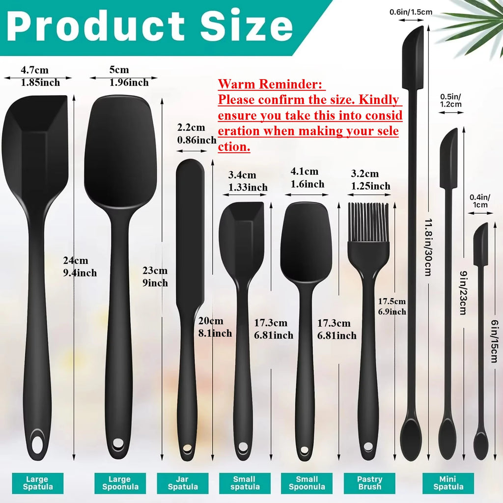 Silicone Spatula Set – Heat Resistant Non-Stick Tools for Baking and Cooking