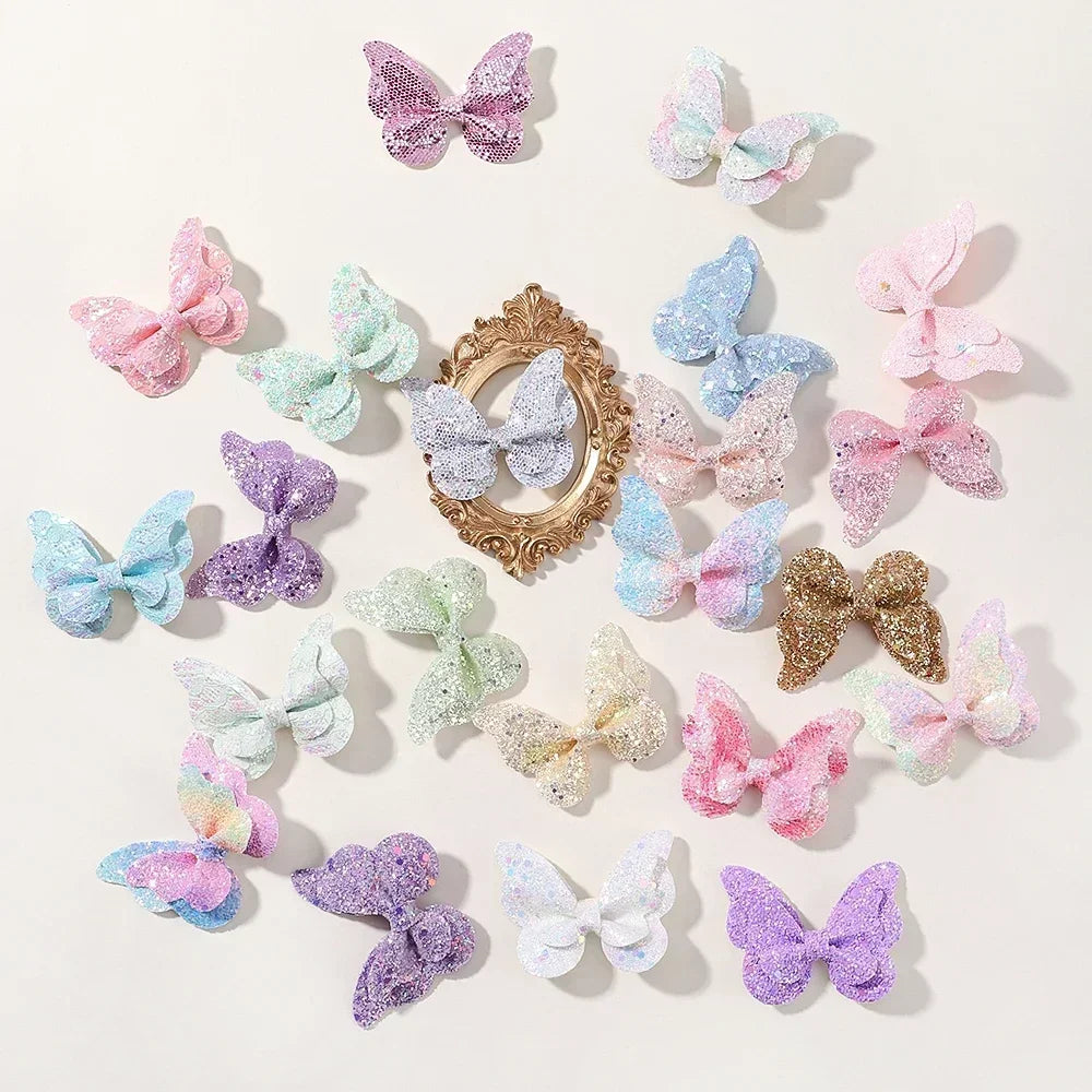 Sequined Butterfly Hair Clips – Cute Decorative Bows for Toddler Hairstyles