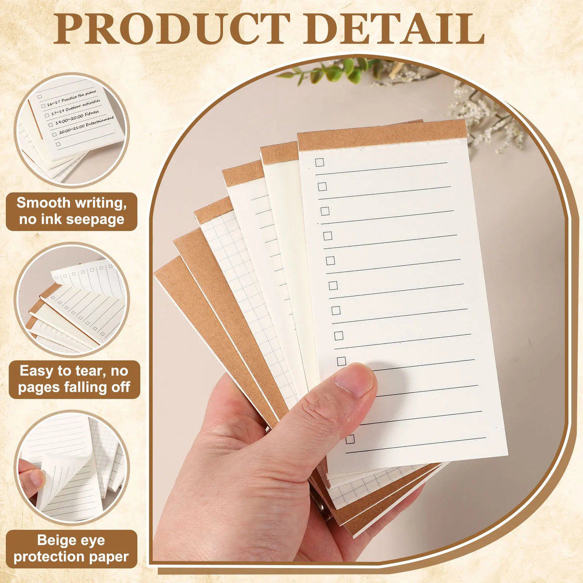 Portable Pocket Notebooks – Small 50-Sheet Memo Pads for Office and Travel