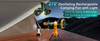 Portable Camping Fan – Dual Head Battery Powered Air Cooler for Outdoor Tents