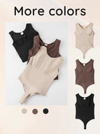 Seamless Tummy Control Bodysuit – Open Crotch Fajas for Women Shapewear
