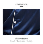 Satin Pajama Set – Short Sleeve Button-Down Sleepwear for Men