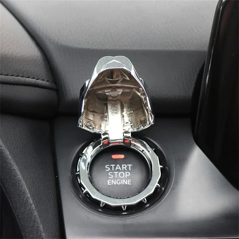 Metal Bully Dog Ignition Cover – Decorative Engine Start Button Trim for Cars