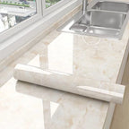 Self-Adhesive Marble Wallpaper – PVC Waterproof Film for Kitchen Renovation