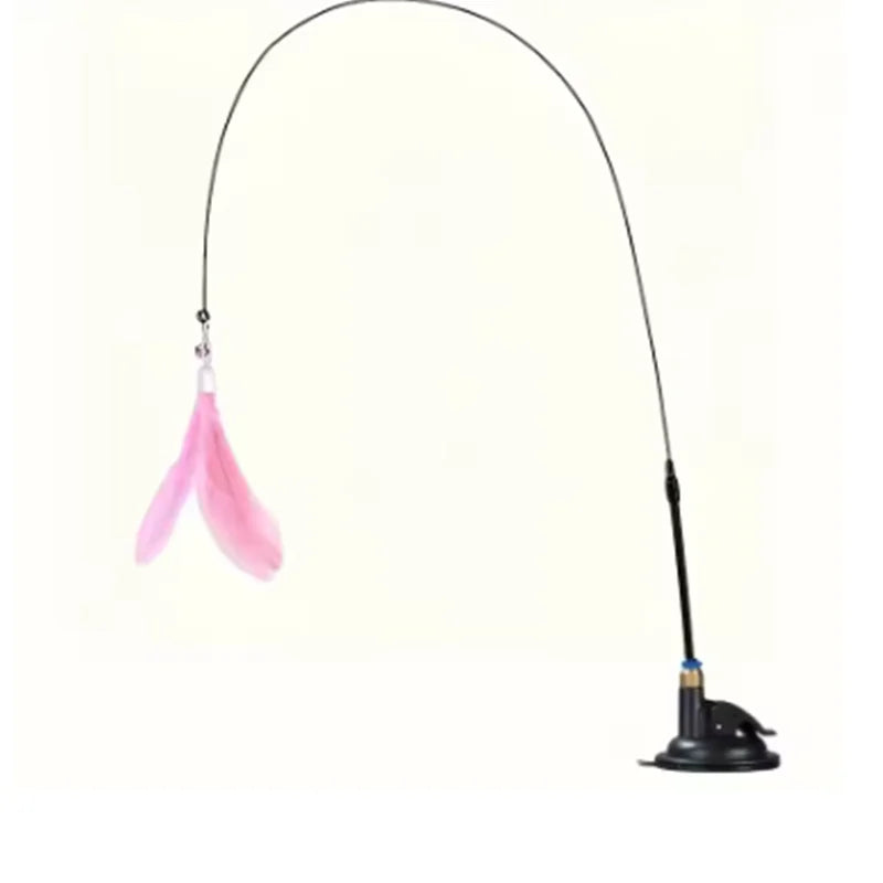 Rainbow Ribbon Cat Teaser Wand – Interactive Wand Toy for Feline Exercise