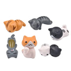 Lucky Cat Miniature Figures – Resin Micro Landscape Decor for Bonsai Gardening