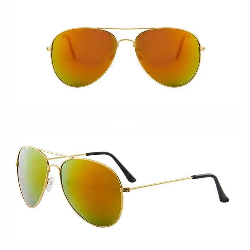 Kids Pilot Sunglasses – Reflective Metal Aviator Glasses for Boys and Girls