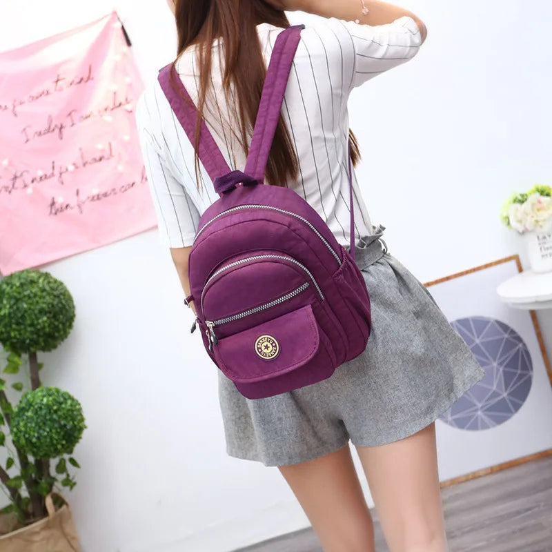 Mini Oxford Cloth Backpack – Small Shoulder Purse for Outdoor Travel