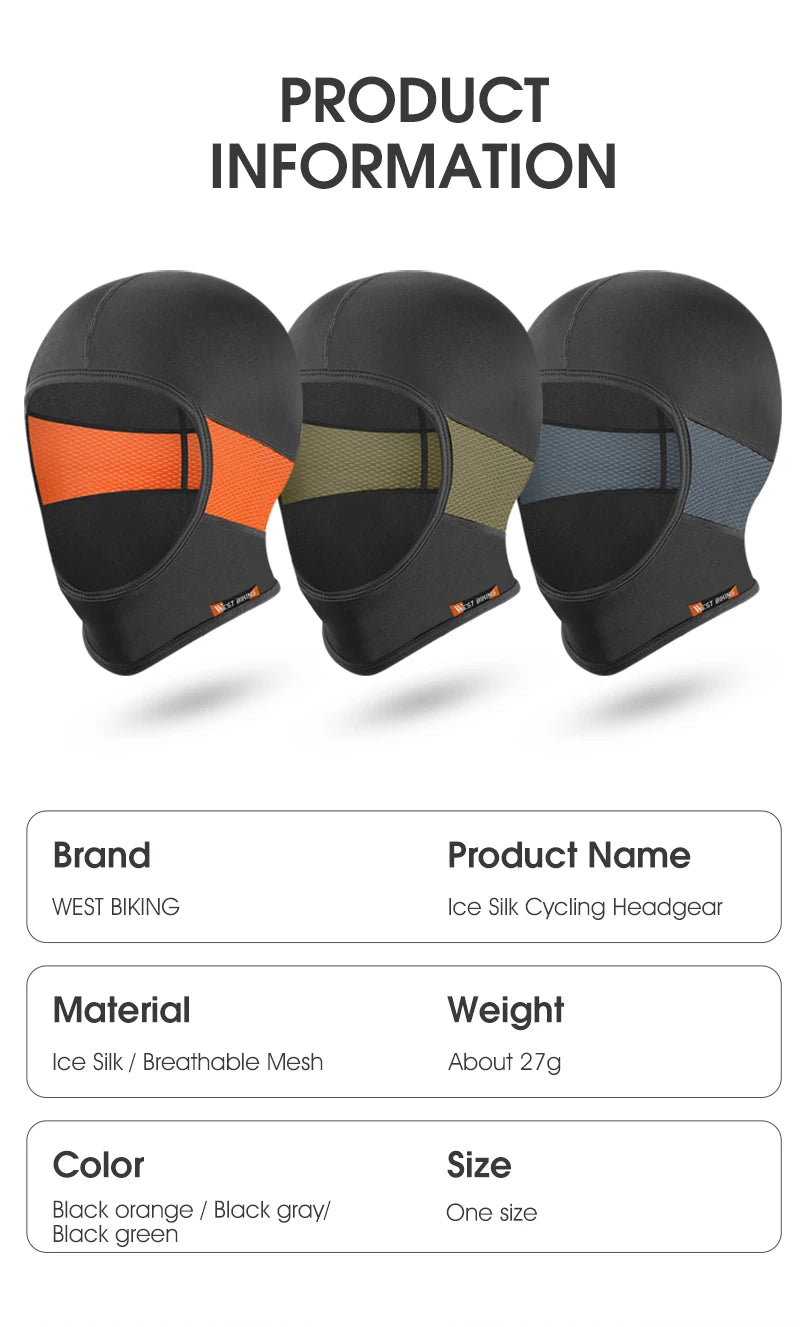 Summer Cooling Balaclava – UV Protection Face Mask for Cycling and Sports