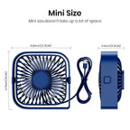 Portable Mini Desk Fan – 360 Degree Quiet USB Cooling for Home and Camping