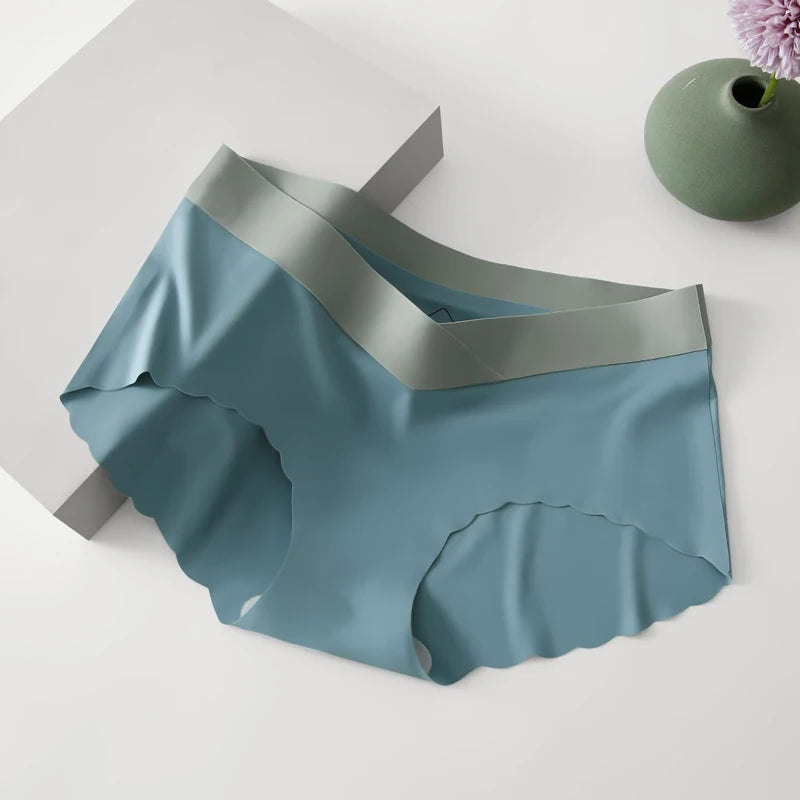 Seamless Ice Silk Panties – Low-Waist Women Underwear for Daily Comfort