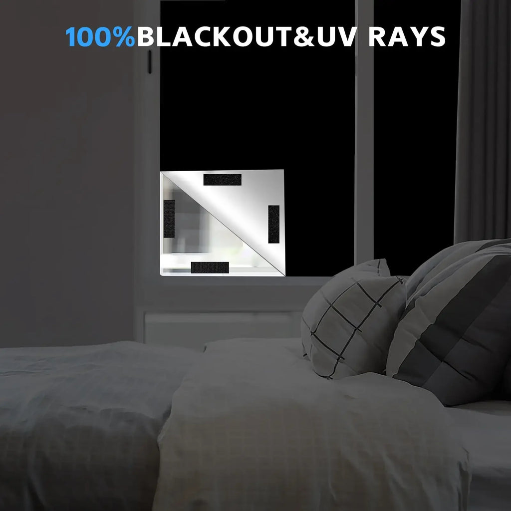 Blackout Window Privacy Film – Light Blocking Tint for Home Bedroom