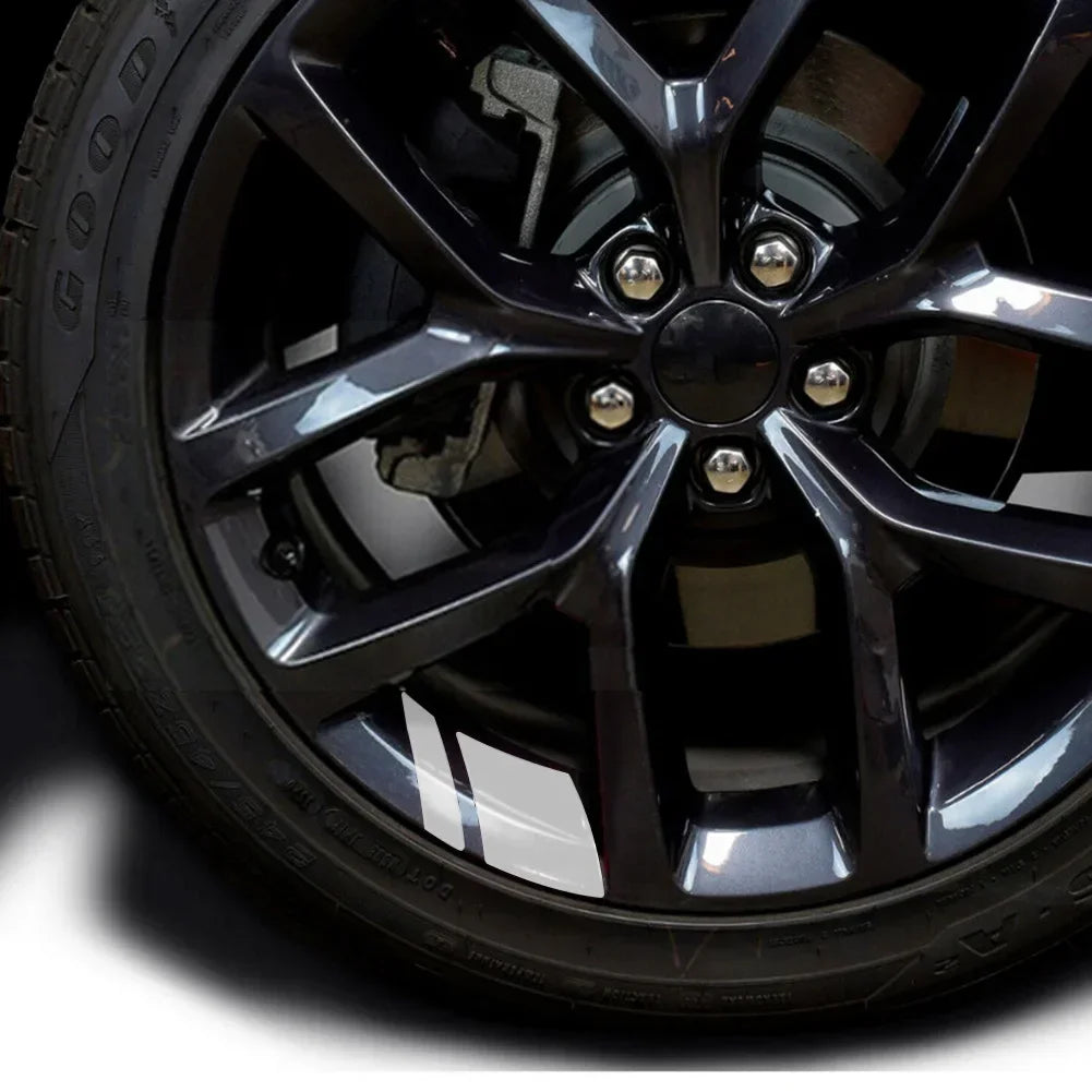 Reflective Vinyl Wheel Rim Decals – 18"-21" Racing Stripes for Dodge Jeep Chrysler