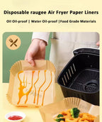 Disposable Air Fryer Liners – Non-Stick Paper Sheets for Baking and Roasting