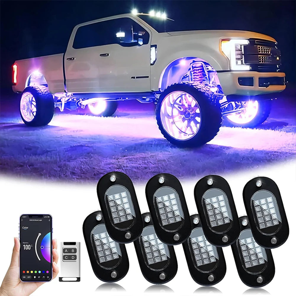 RGB LED Underglow Chassis Lights – Waterproof Exterior Decoration for Off-Road Trucks