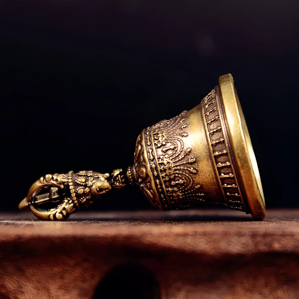 Antique Bronze Bell Pendant – Small Copper Craft for Jewelry Decoration