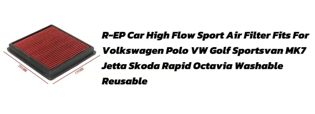 Washable Engine Air Filter – Replacement Intake Part for Volkswagen Vehicles