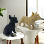 Beaded French Bulldog Resin Statue – Colorful Animal Decor for Home Office