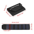Foldable Solar Panel – 100W Portable USB Charger for Outdoor Camping