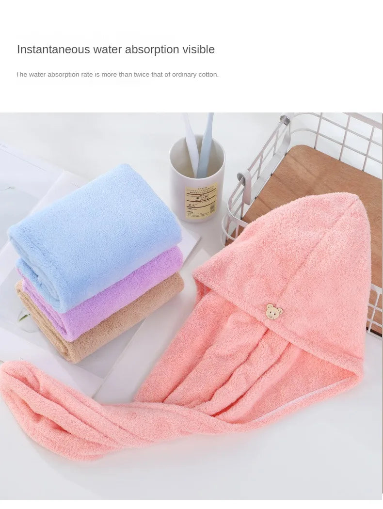 Microfiber Hair Drying Turban – Super Soft Absorbent Towel for Bath and Gym