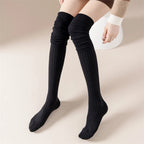 Thigh High Socks – Solid Color Japanese Style for Casual Women Fashion