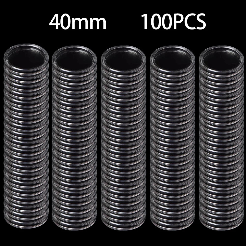 Clear Coin Capsules – 40mm Protective Storage Case for Numismatic Collection