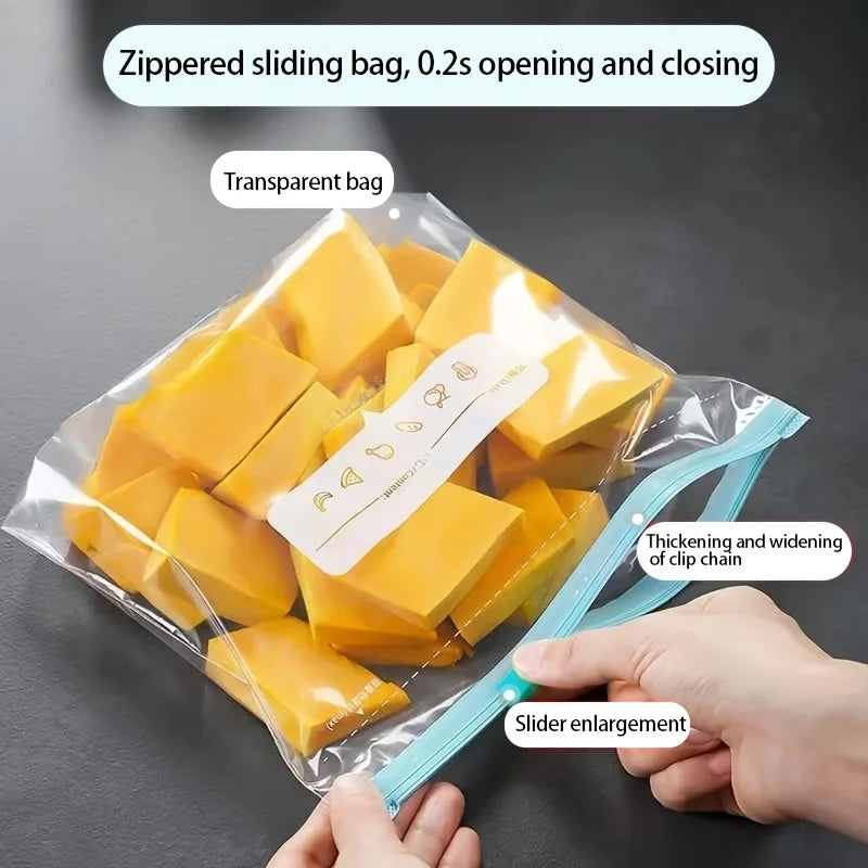 Leakproof Zipper Storage Bags – Fresh Keeping Food Organizers for Kitchen