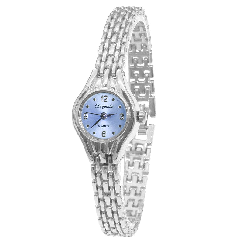 Gold Plated Quartz Bracelet Watch – Elegant Analog Timepiece for Women