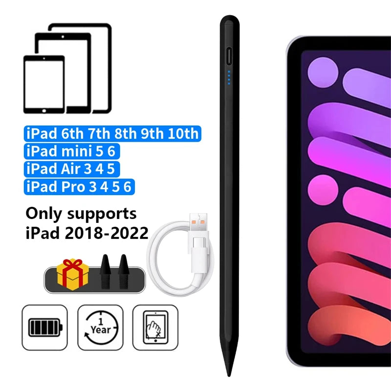 Stylus Pen – Palm Rejection and Power Display for iPad Pro Air Mini