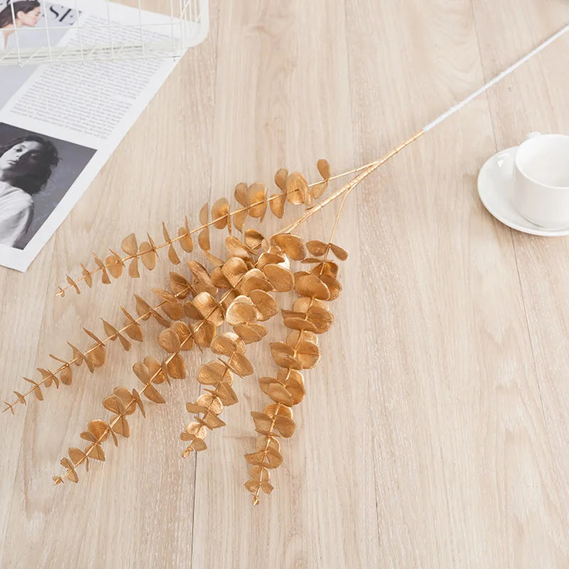 Glitter Eucalyptus Branch – Artificial Christmas Floral Wedding Decor