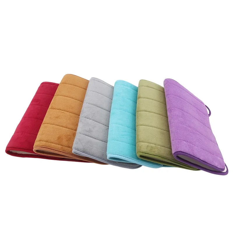 U-Shaped Memory Foam Bath Mat – Absorbent Non-Slip Rug for Bathroom Toilet