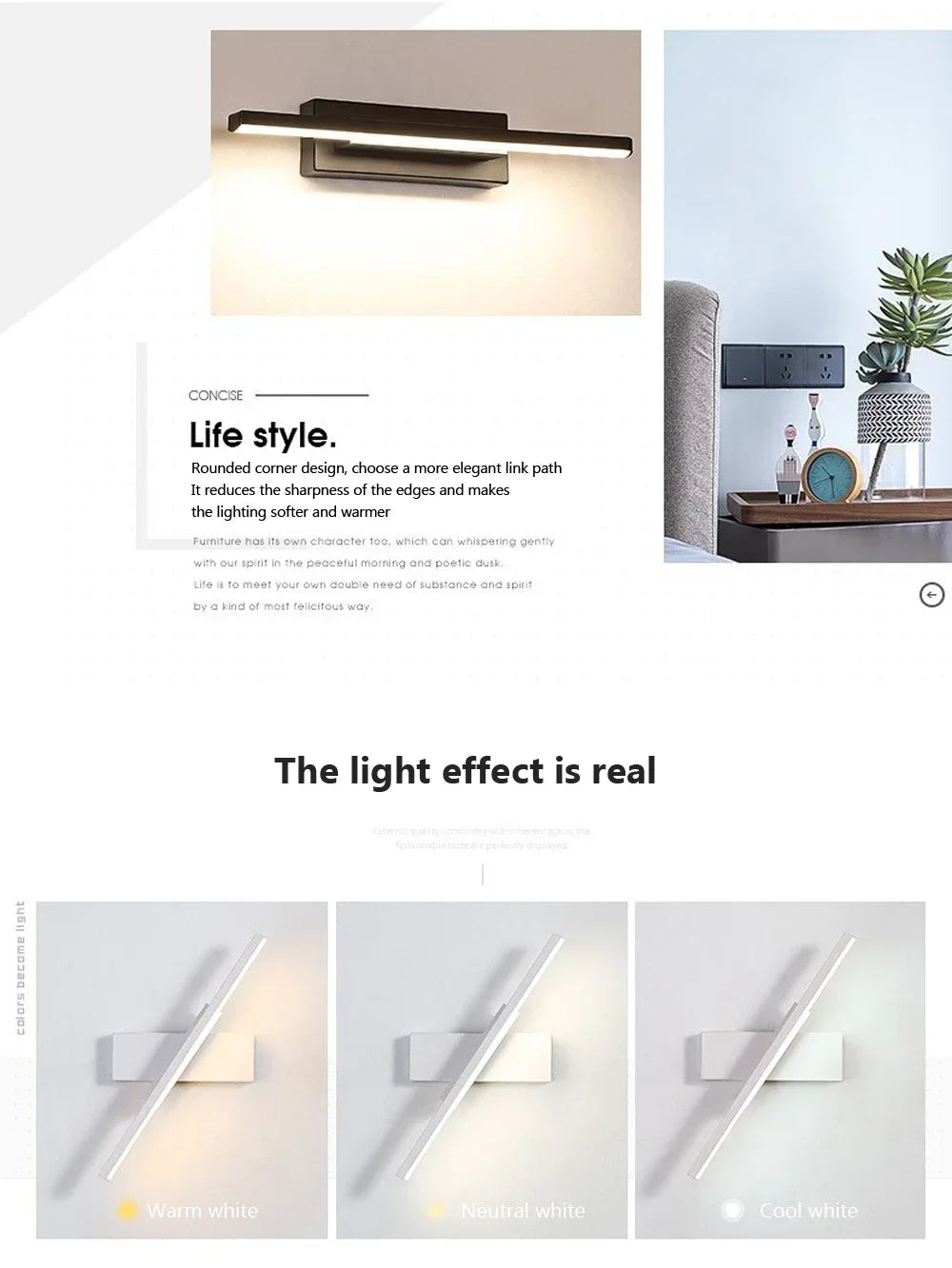 Rotatable LED Wall Sconce – Adjustable Mirror Lighting for Bathroom and Bedroom