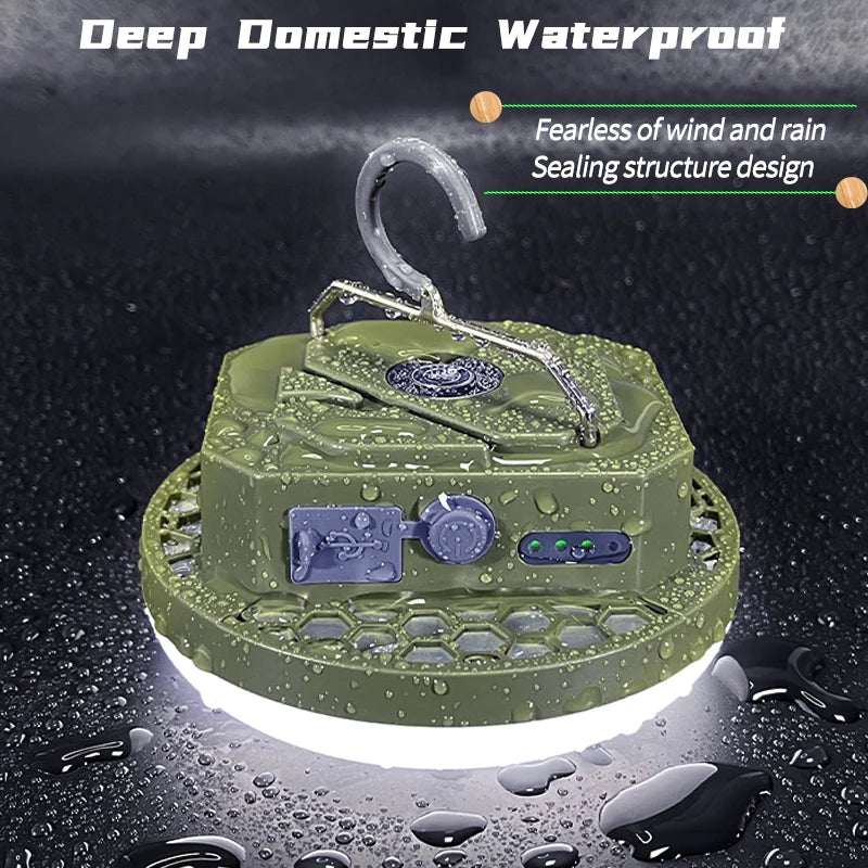 Rechargeable LED Camping Lantern – Waterproof Outdoor Light for Hiking Fishing
