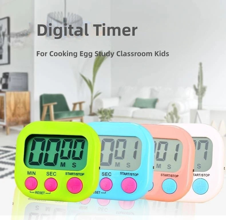 Digital Kitchen Timer – Magnetic Countdown Clock for Cooking and Classroom