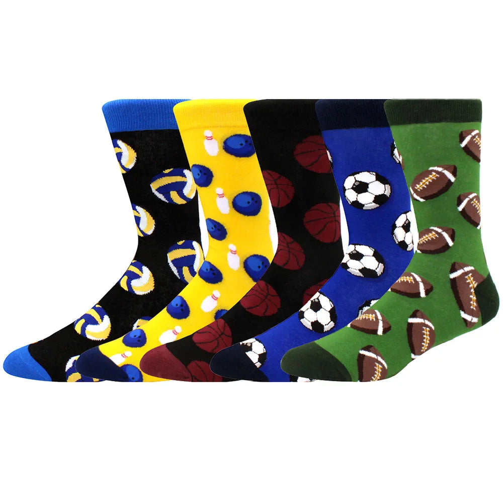 Cotton Novelty Crew Socks – Colorful Animal Print for Casual Halloween Wear