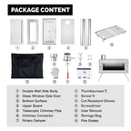 Portable Wood Burning Camping Stove – Foldable Secondary Combustion Chimney