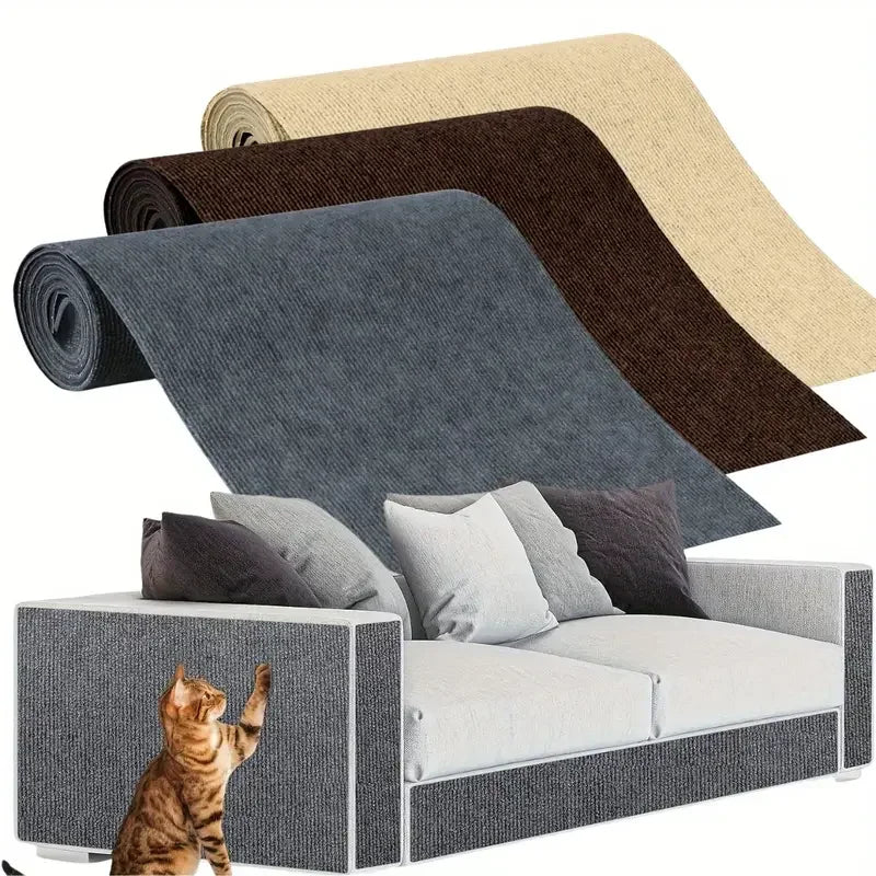Self-Adhesive Cat Scratching Mat – Trimmable Carpet for Furniture Protection