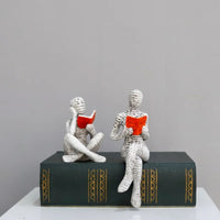 Abstract Woman Thinker Statue – Paper Pulp Art for Modern Home Decor