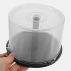 Empty DVD Storage Bucket – Protective Plastic Spindle Case for Car Travel